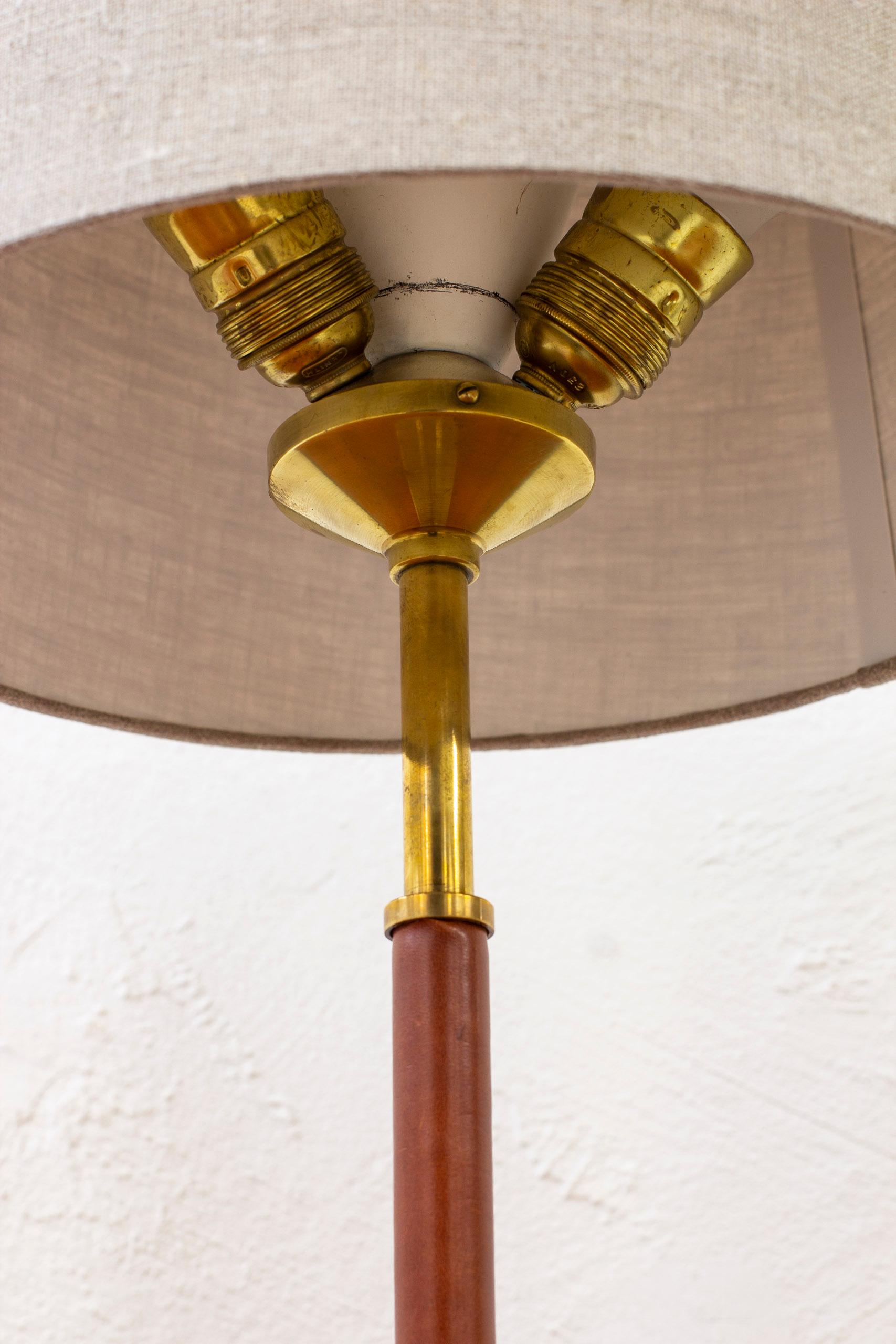 Metal Swedish Modern Table Lamp by Bertil Brisborg, Nordiska Kompaniet, Sweden 1950s