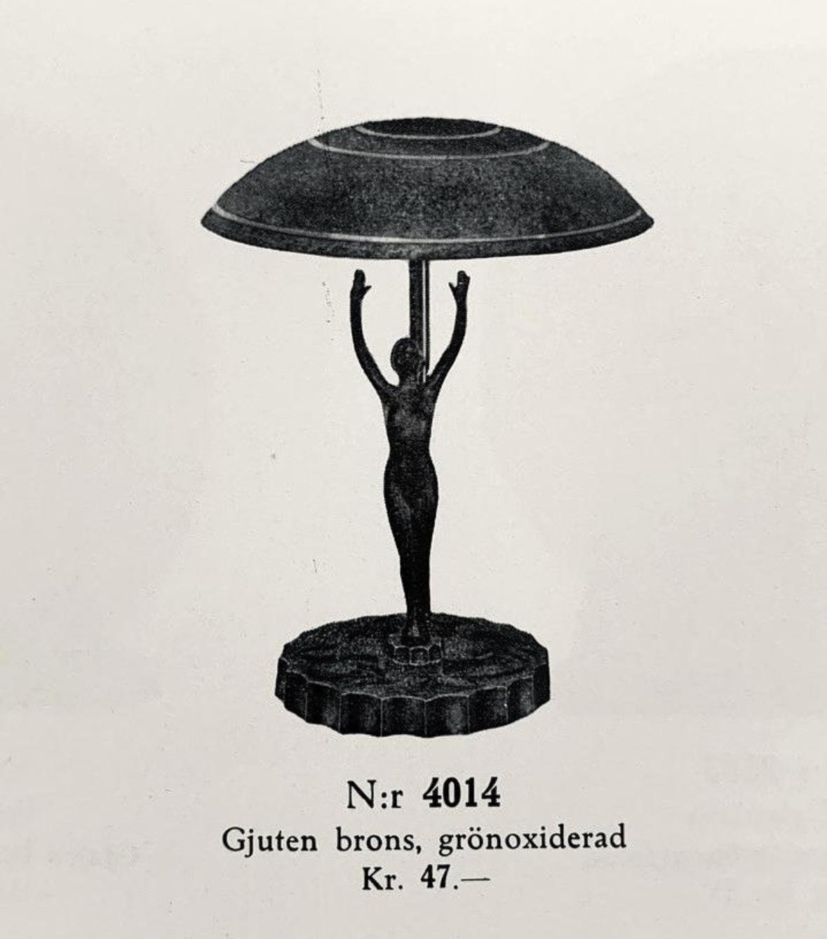 Lámpara de mesa moderna sueca de Malmö Metallvarufabrik, años 30 en venta 3