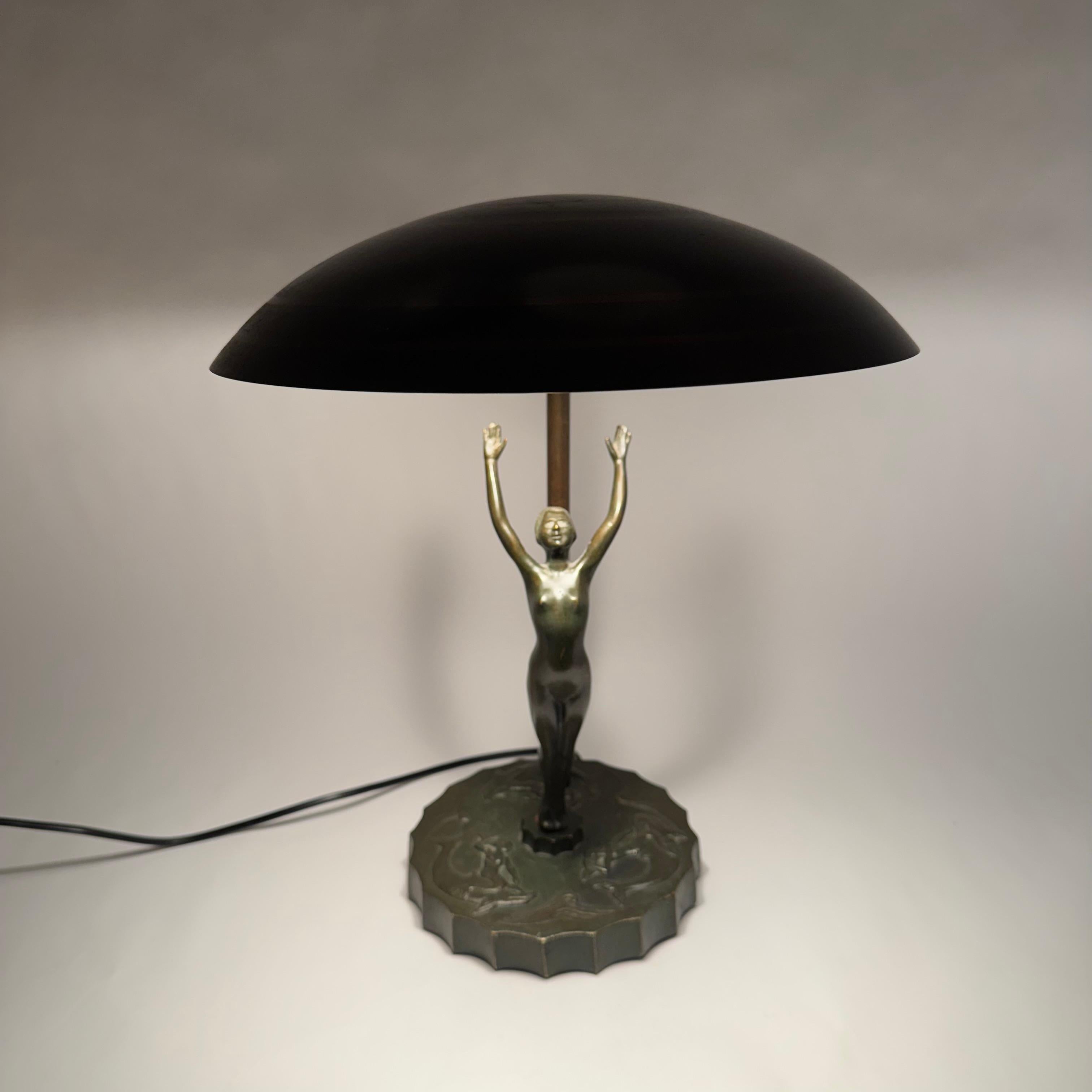 Lámpara de mesa moderna sueca de Malmö Metallvarufabrik, años 30 en venta 2