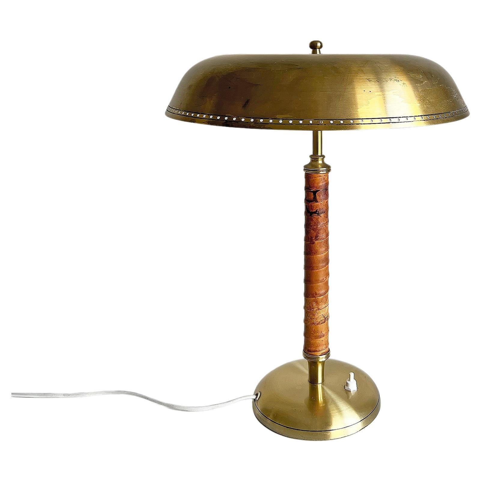 Swedish Modern Table Lamp in Brass by Boréns Ca 1950s For Sale