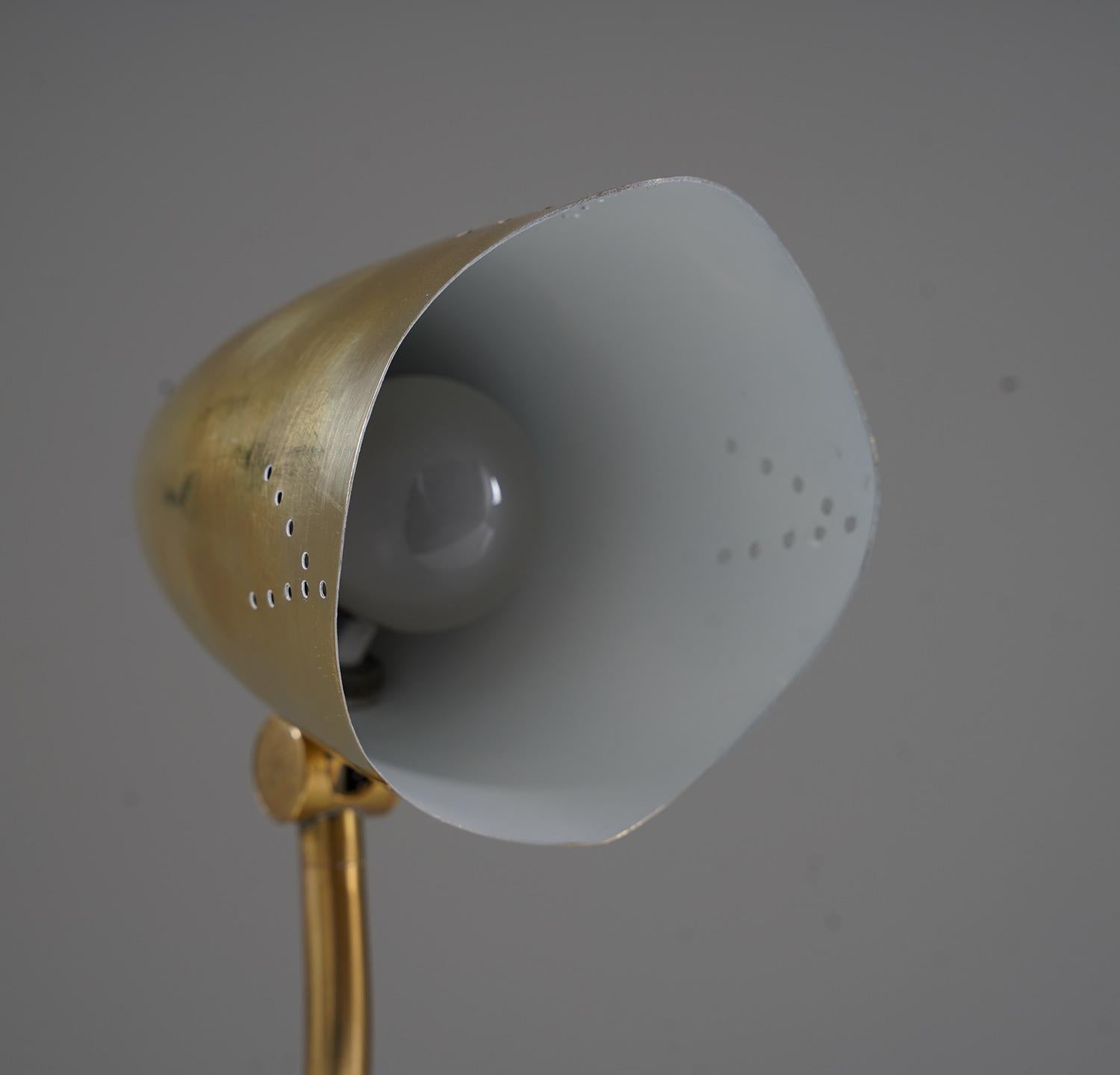 Swedish Modern Table Lamp in Brass by Konsthantverk Tyringe 3