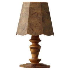 Swedish, Modern Table Lamp in Solid Pine, Mid Century, 1960s