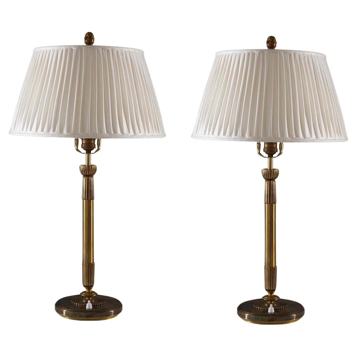 Swedish Modern Table Lamps by Einar Bäckström For Sale