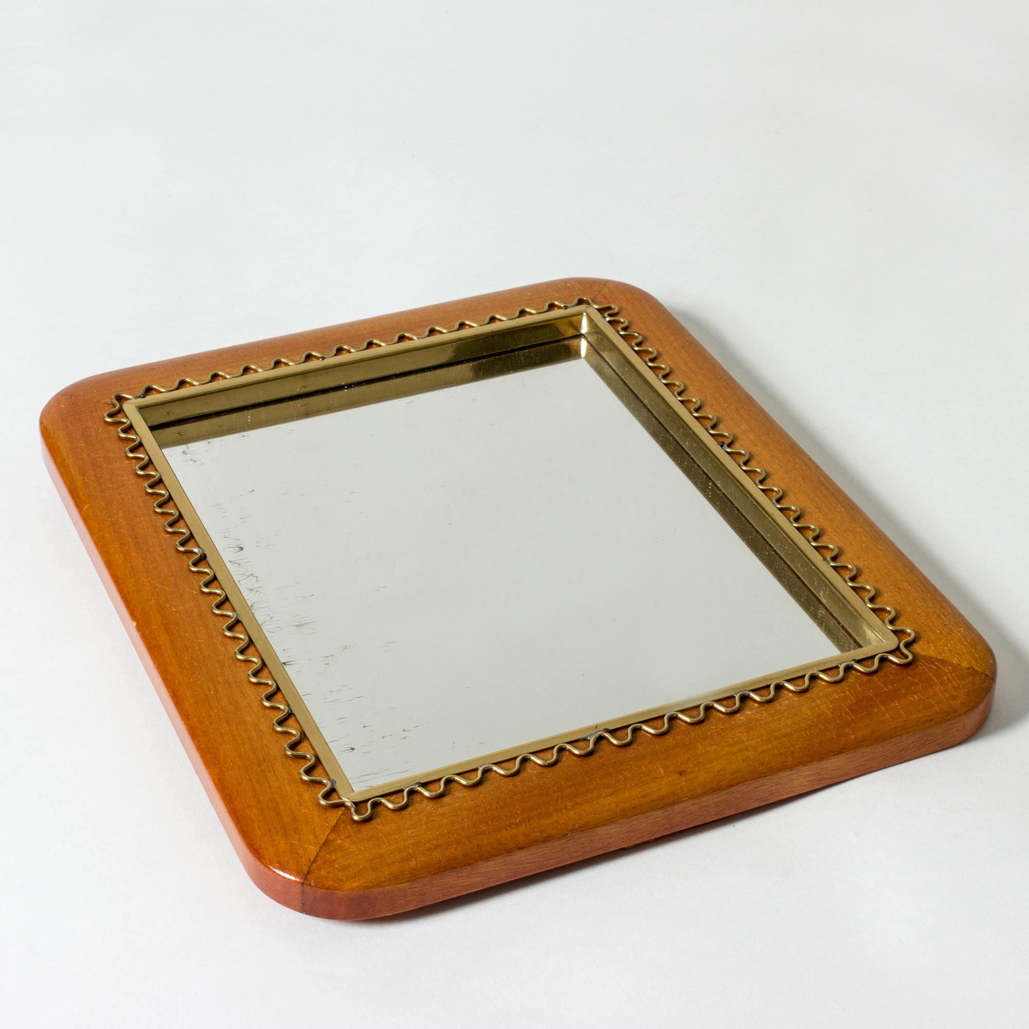 Mid-20th Century Swedish Modern Table Mirror, Sweden, 1940s For Sale