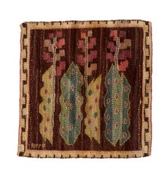 Tapiz moderno sueco "Nattviol", Orquídea mariposa de Märta Måås-Fjetterström