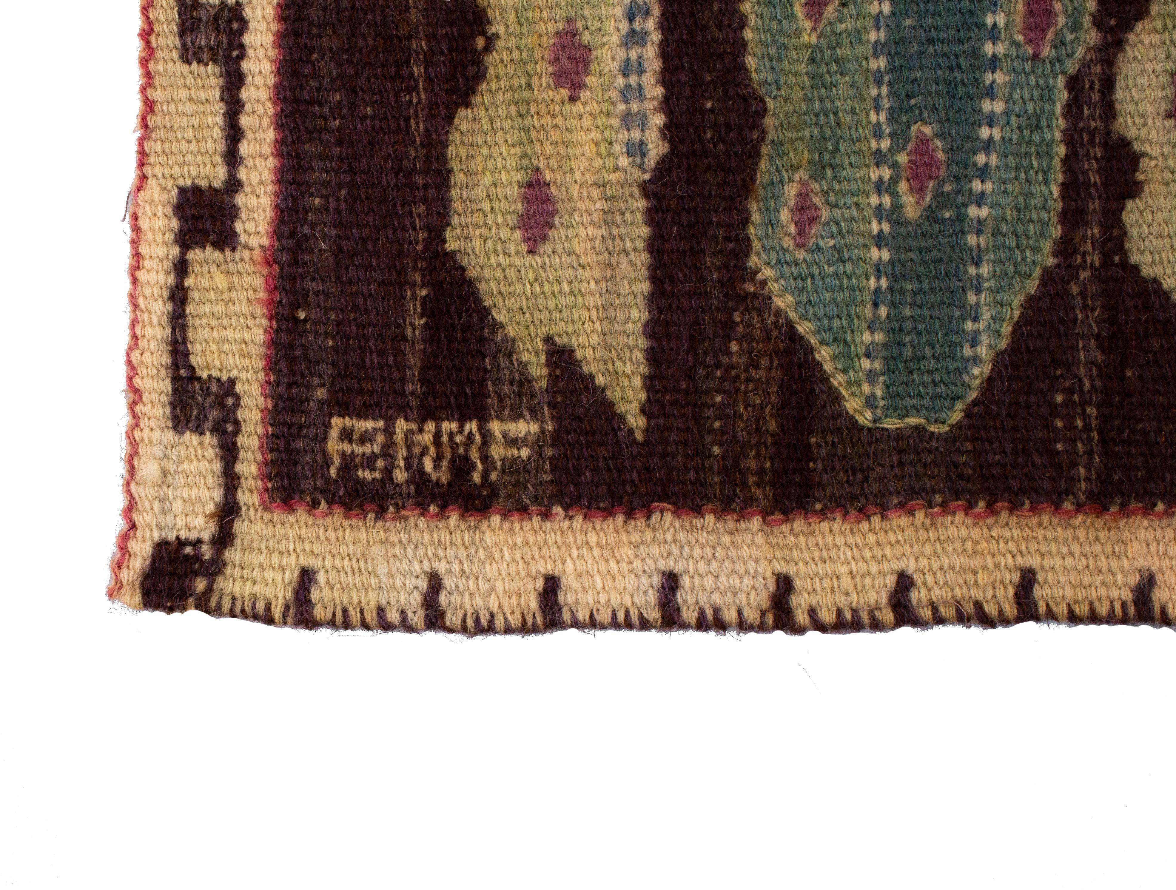 Wool Swedish Modern Tapestry 