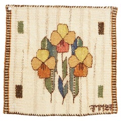Swedish Modern Tapestry "Pensé Blomlapp" by Märta Måås Fjetterström