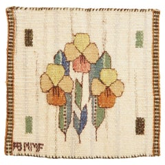 Swedish Modern Tapestry "Pensé Blomlapp" by Märta Måås Fjetterström