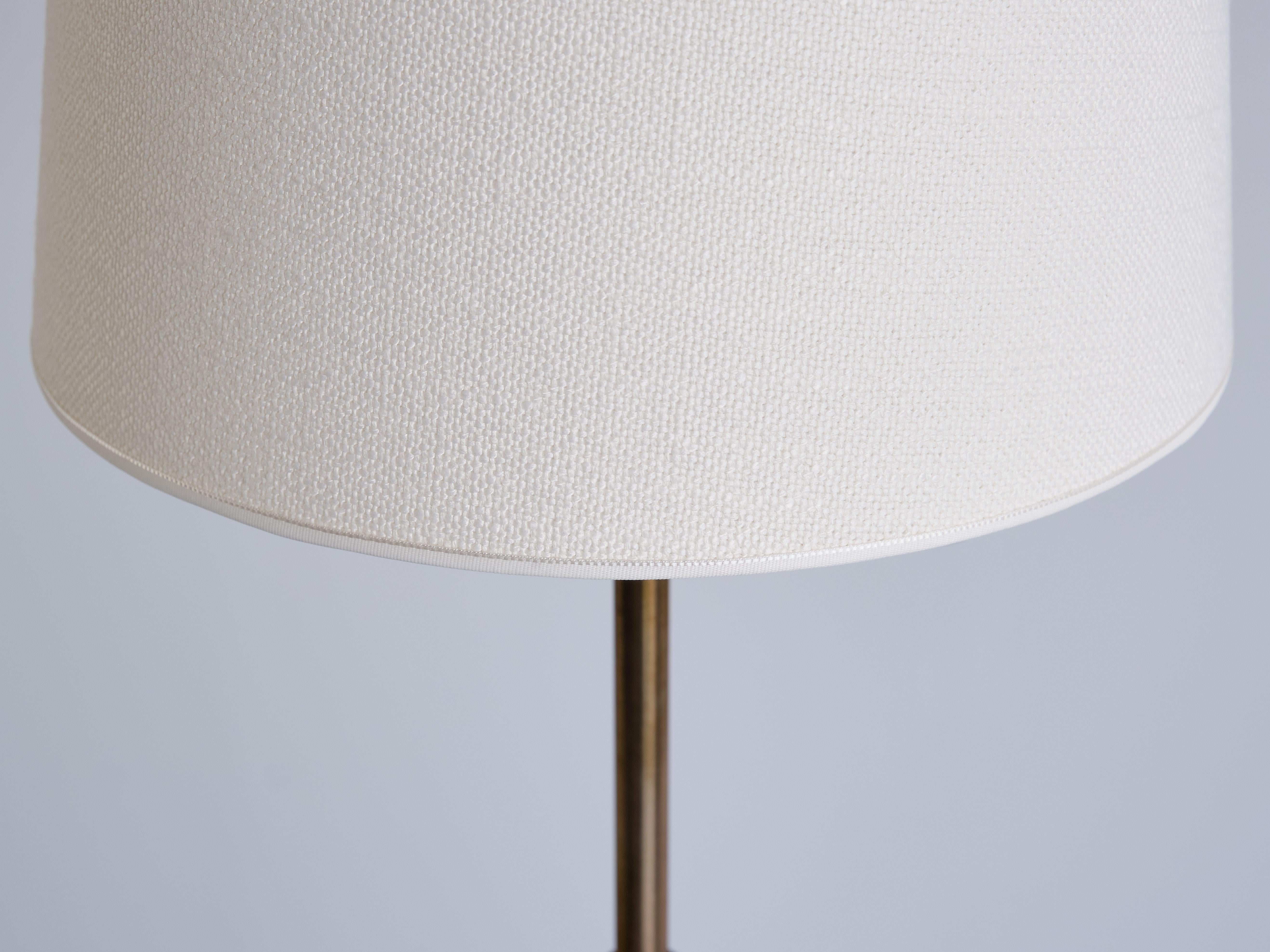 Swedish Modern Teak and Brass Floor Lamp, Nybro Armatur Fabrik, Sweden, 1950s 4