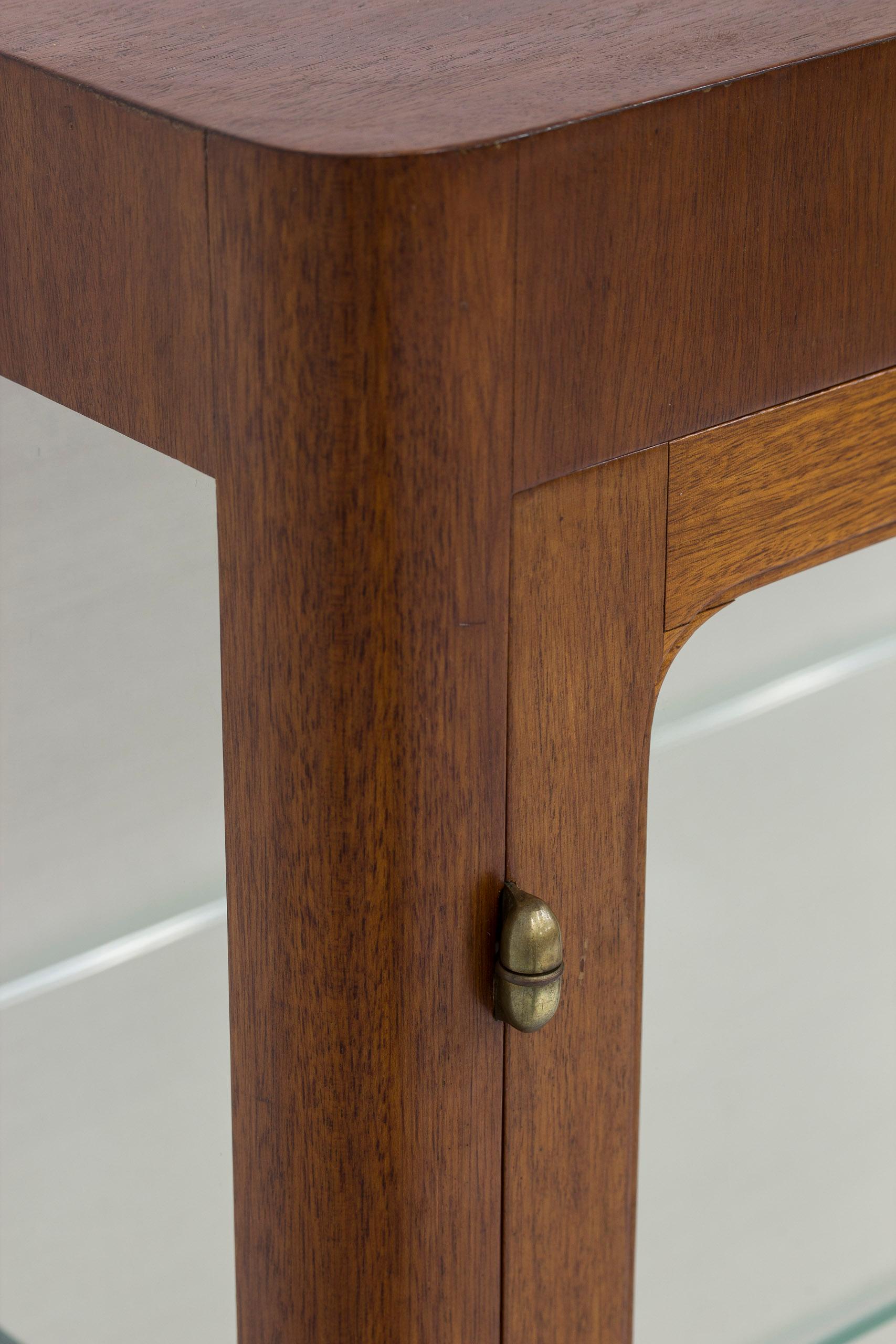 Schwedischer moderner Vitrinenschrank aus Teakholz und Glas in der Art von Acking, Schweden 3