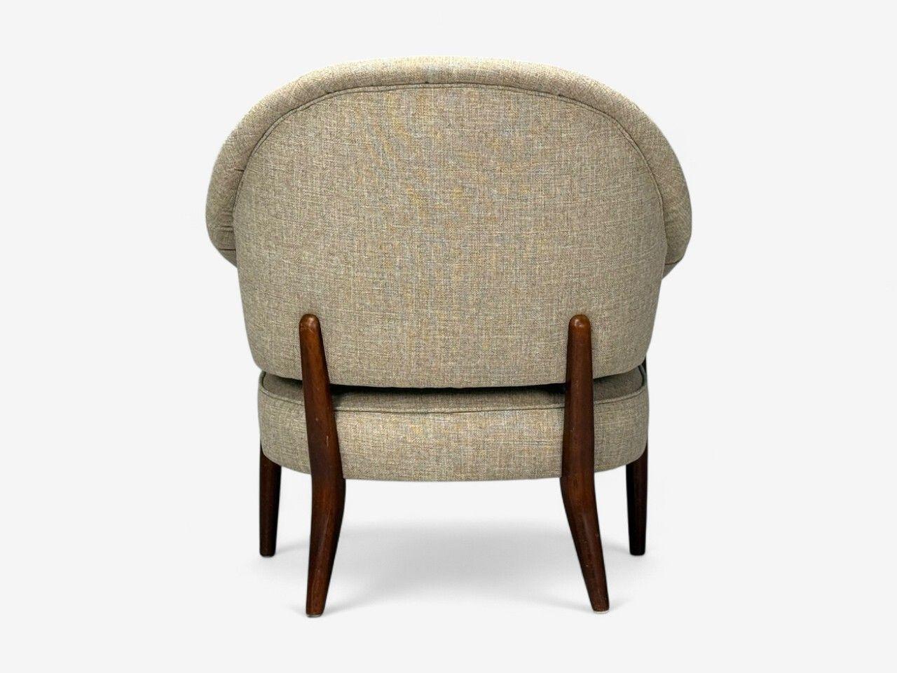 Chaise longue flottante moderne suédoise en teck et laine beige, Suède, années 1960 en vente 3