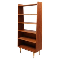 Swedish Modern Teak Freestanding Bookcase
