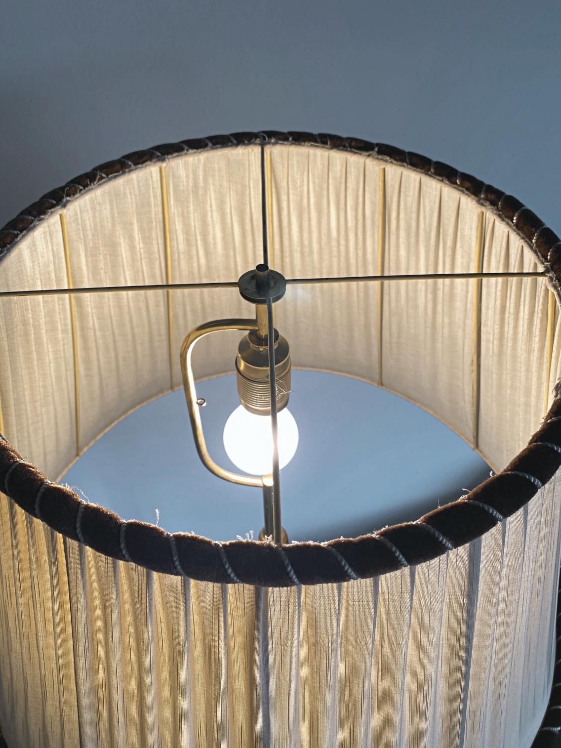 Lampadaire moderne suédois du milieu du siècle en teck et marbre, années 1950, Suède en vente 1