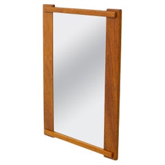 Swedish Modern Teak Wall Mirror by Luxus, 1950s