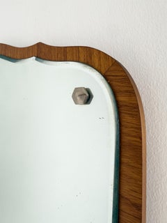 Specchio da parete in teak in stile moderno svedese, Svezia, anni '50