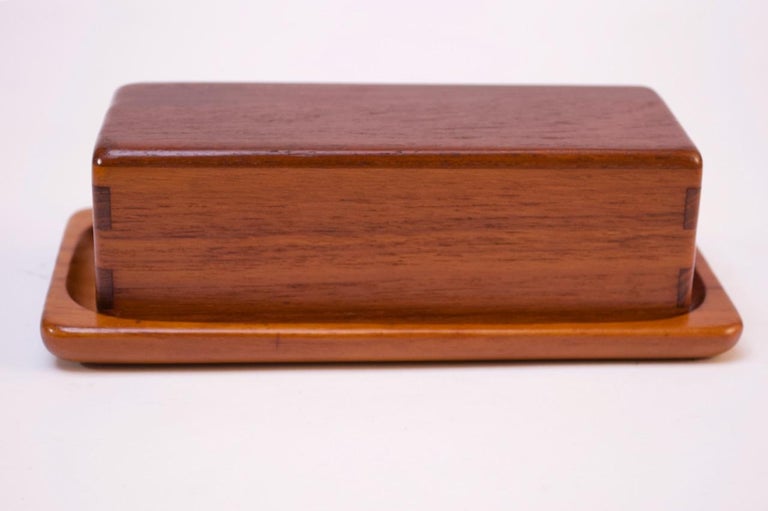 Swedish Modern Teakwood Butter Dish by Sigvard Nilsson for AB Söwe