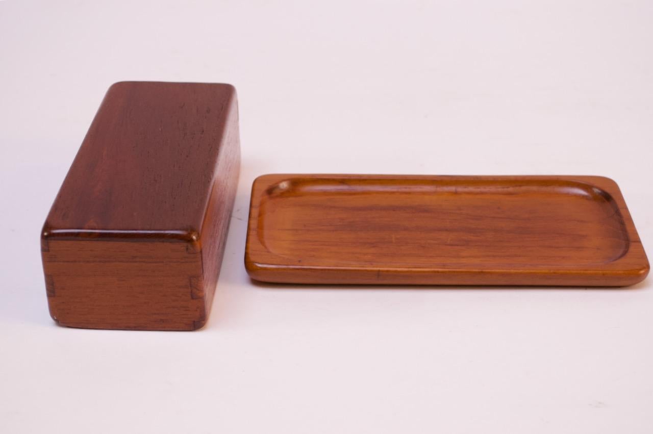 Mid-Century Modern Swedish Modern Teakwood Butter Dish by Sigvard Nilsson for AB Söwe-Konst