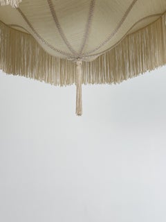 Swedish Modern Textile Plafond with Cascading Fringe