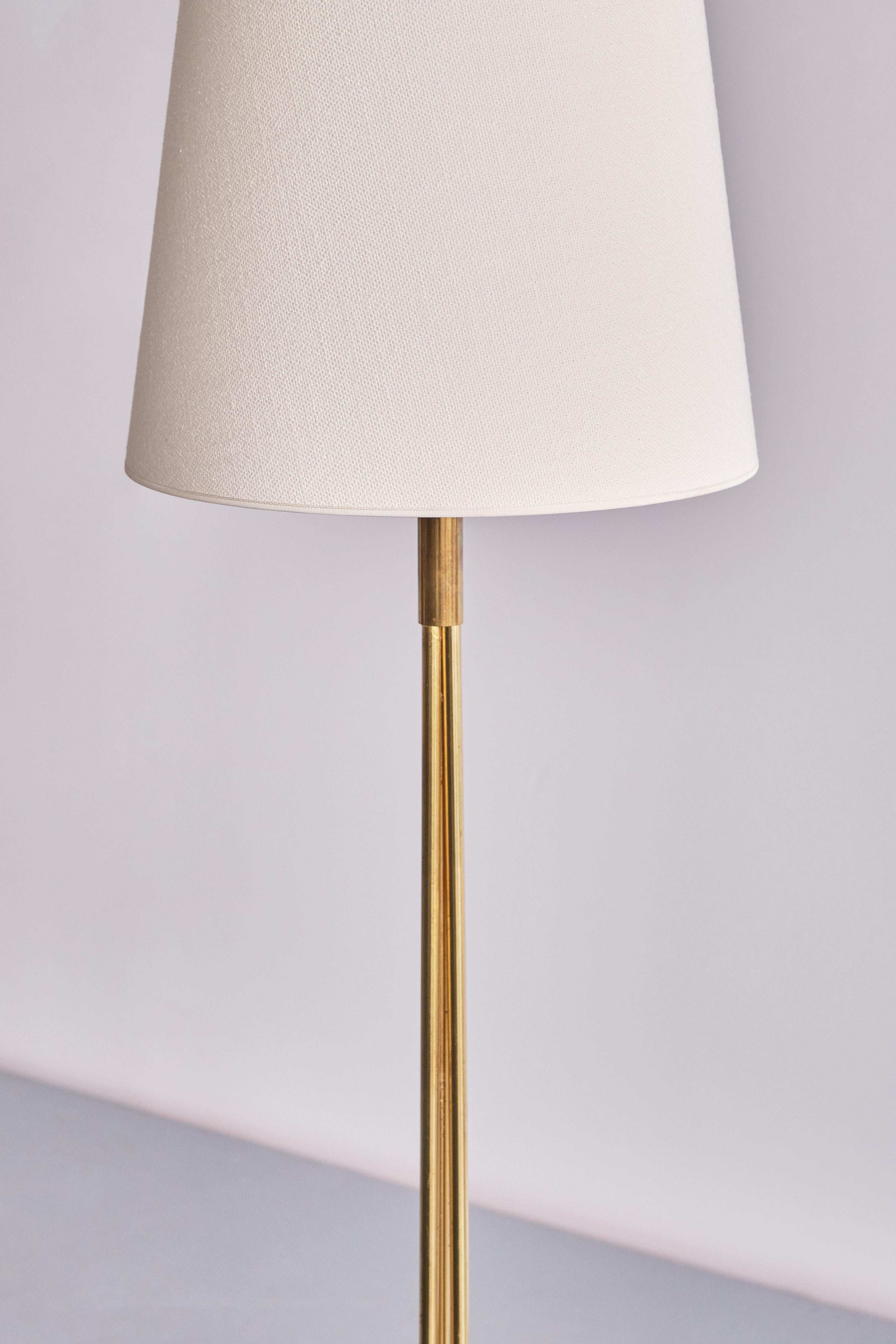 Scandinavian Modern Swedish Modern Three Legged Floor Lamp in Brass, Sweden, 1950s