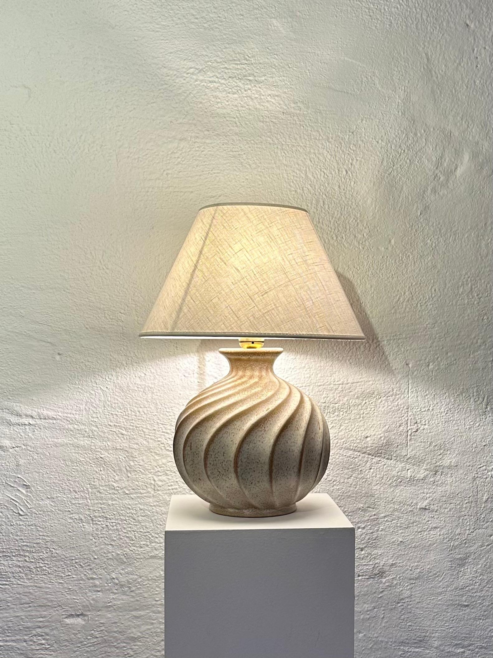 Swedish Modern Topas Ceramic Table Lamp by Ewald Dahlskog, Bo Fajans, 1930s 2