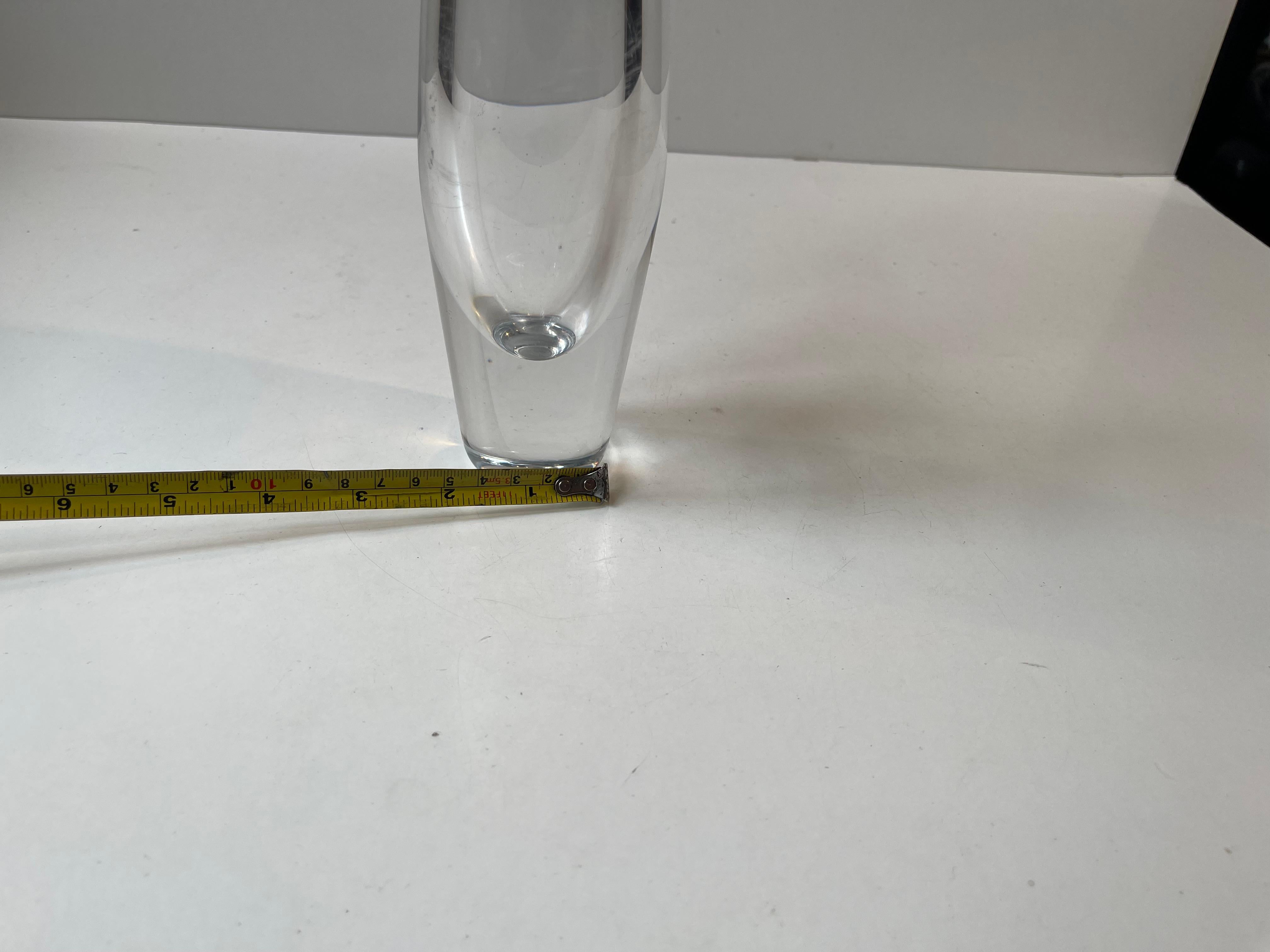 Swedish Modern Torpedo Crystal Vase by Sven Palmqvist for Orrefors, 1950s For Sale 2