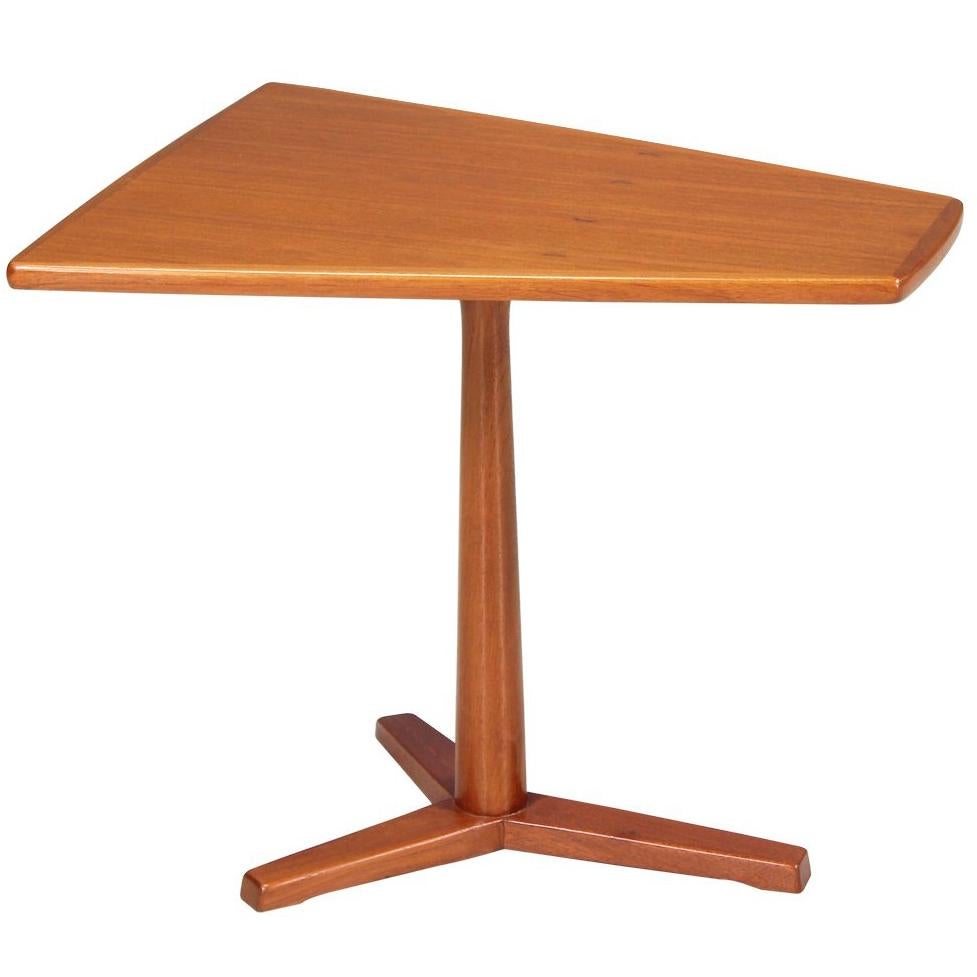 Swedish Modern Tri-Leg Teak Side Table by DUX