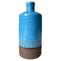 Swedish Modern Turquoise Blue Bottle Vase, 1960s