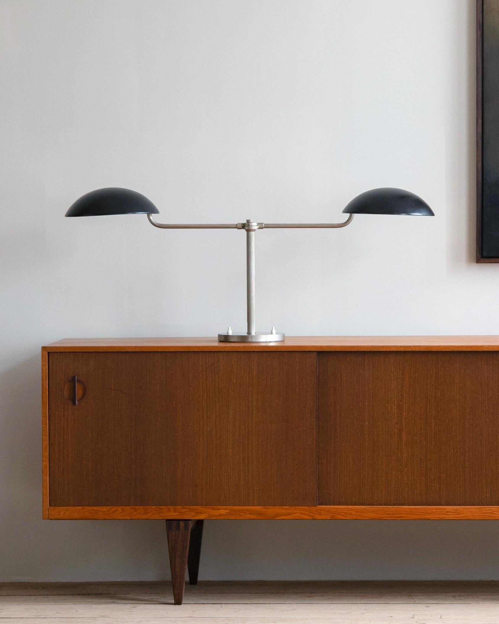 Art Deco Swedish Modern Twin table lamp by Harald Notini