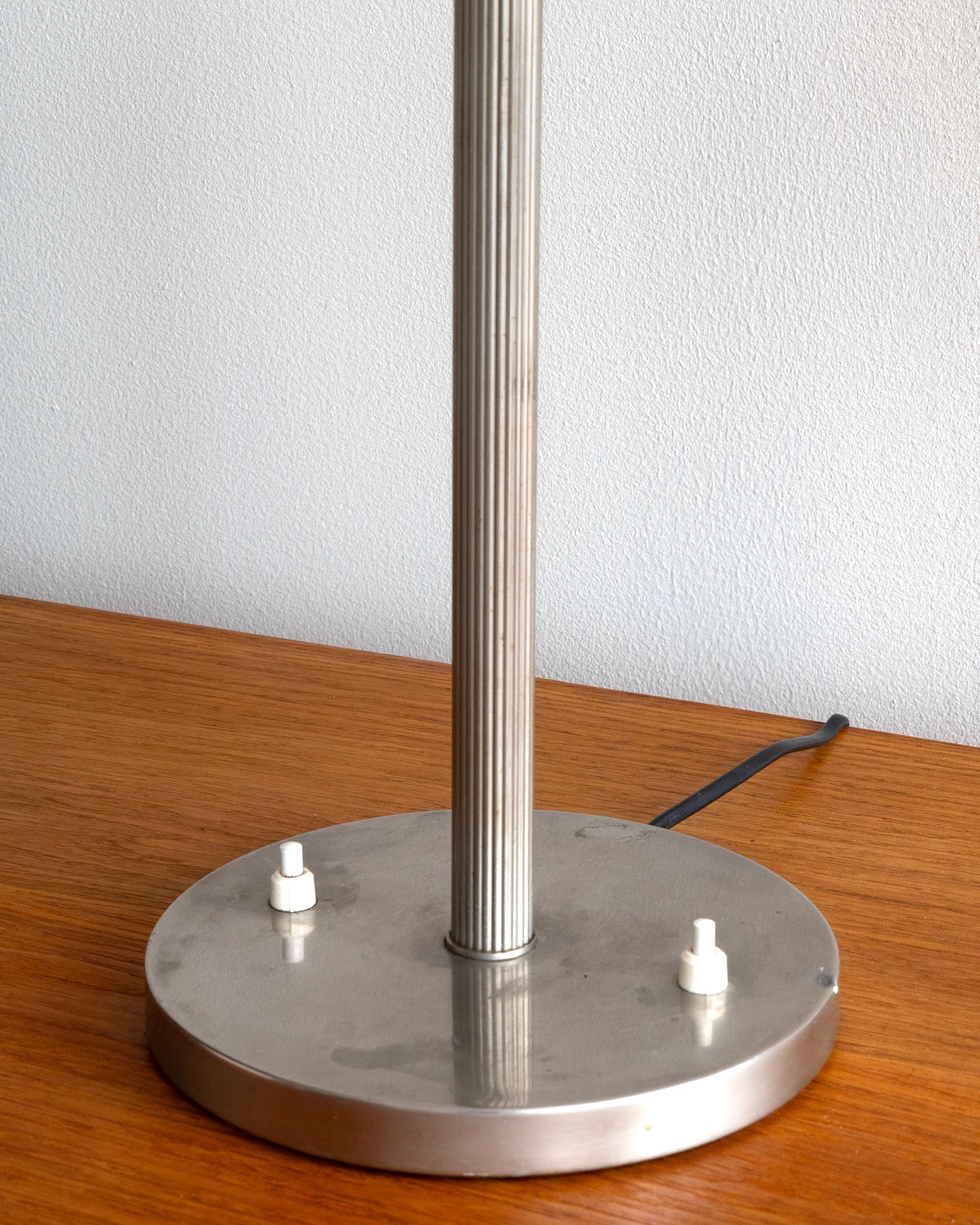 Metal Swedish Modern Twin table lamp by Harald Notini