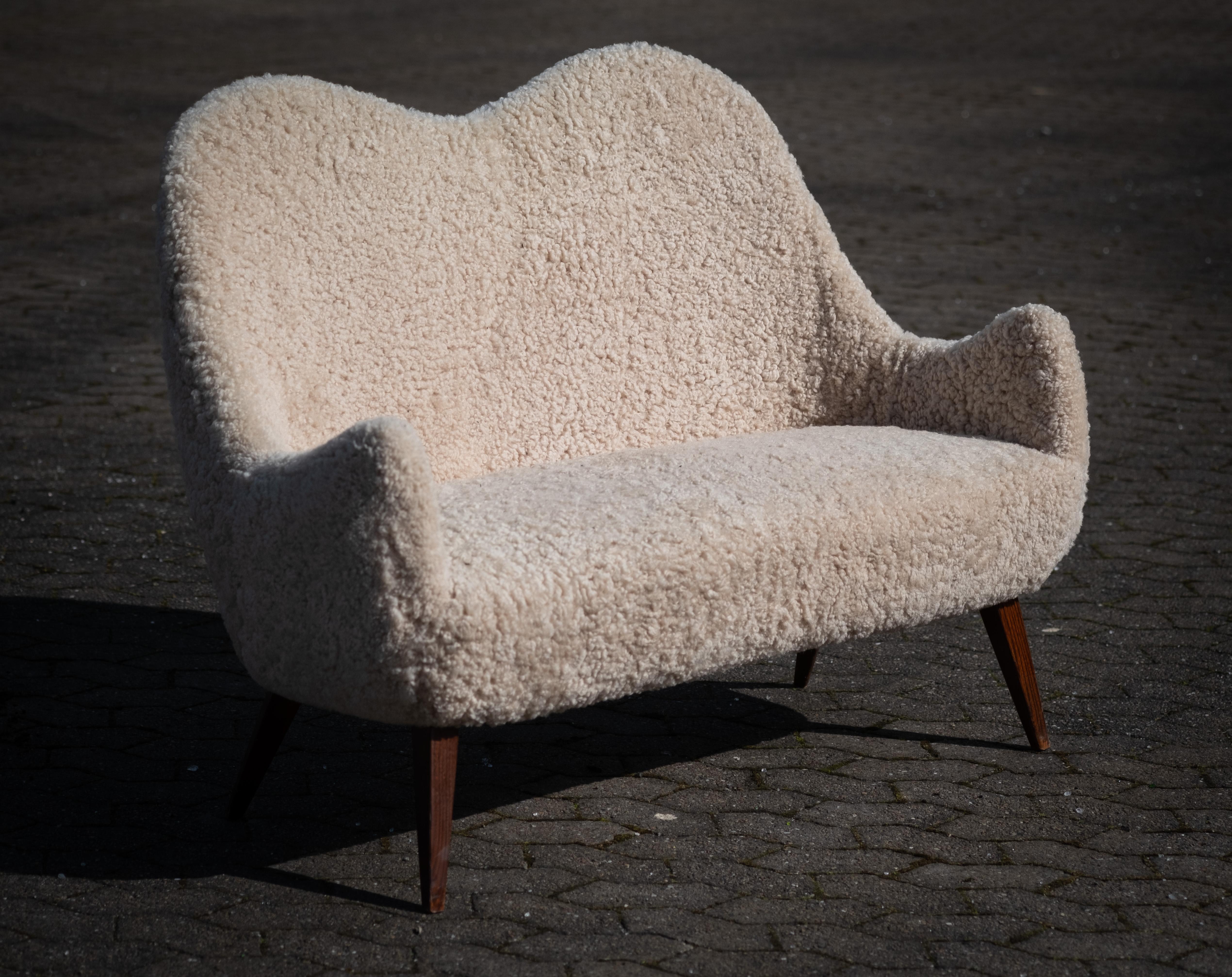 Canapé deux places moderne suédois, années 1950 Excellent état - En vente à Nørre Aaby, DK