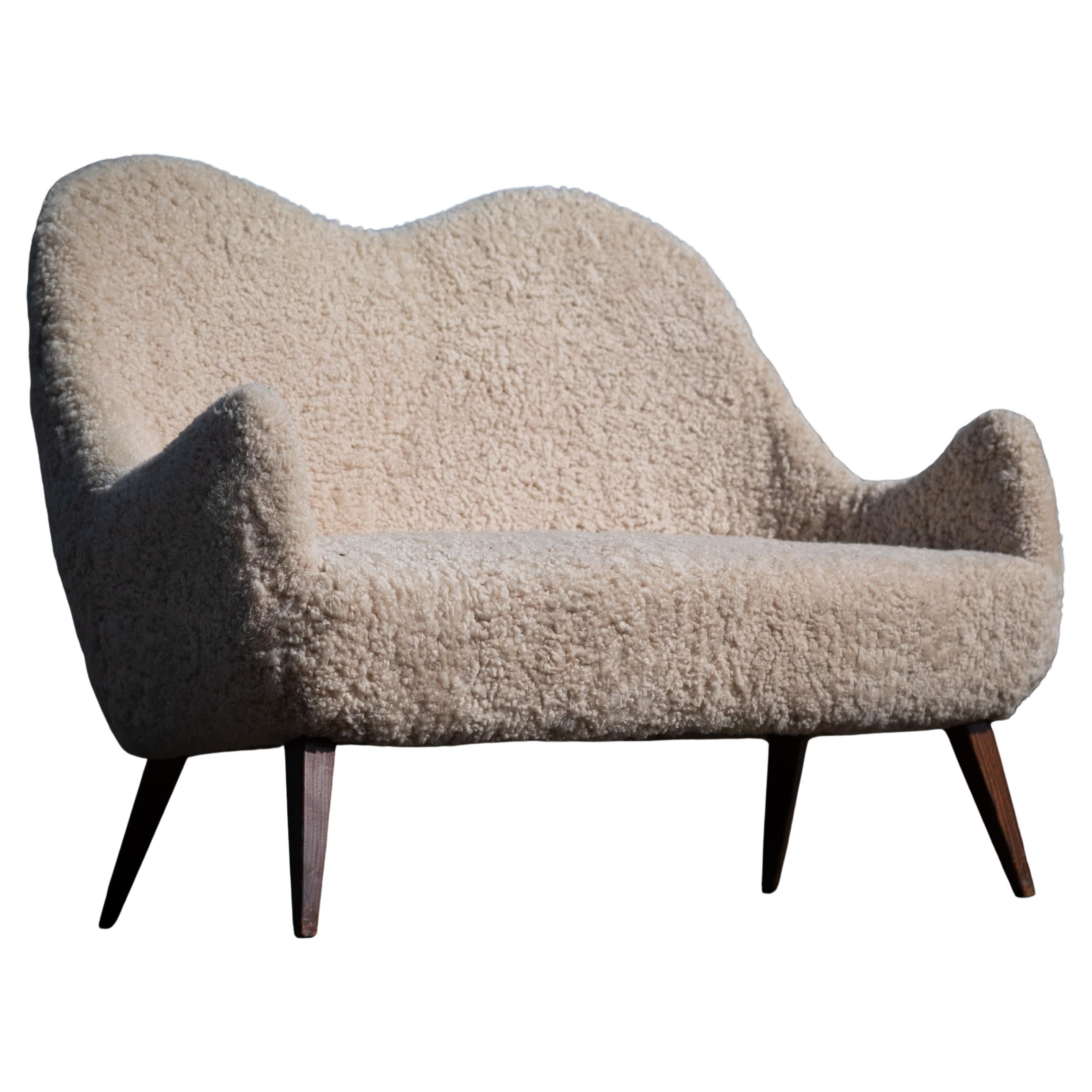 Canapé deux places moderne suédois, années 1950