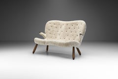 Swedish Modern Two-Seater Sofa in Sheepskin, Sweden, 1940s