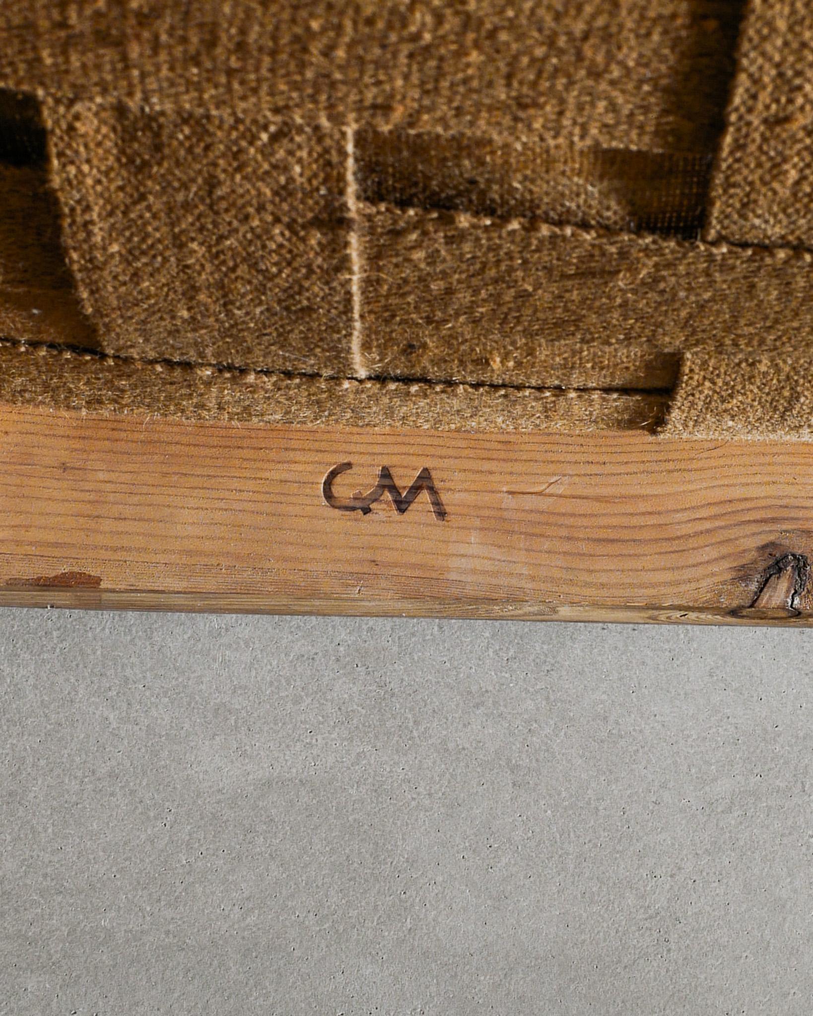 Schwedisches modernes zweisitziges Holzsofa aus Kiefer und Schaffell von Carl Malmsten 1940er Jahre im Angebot 3