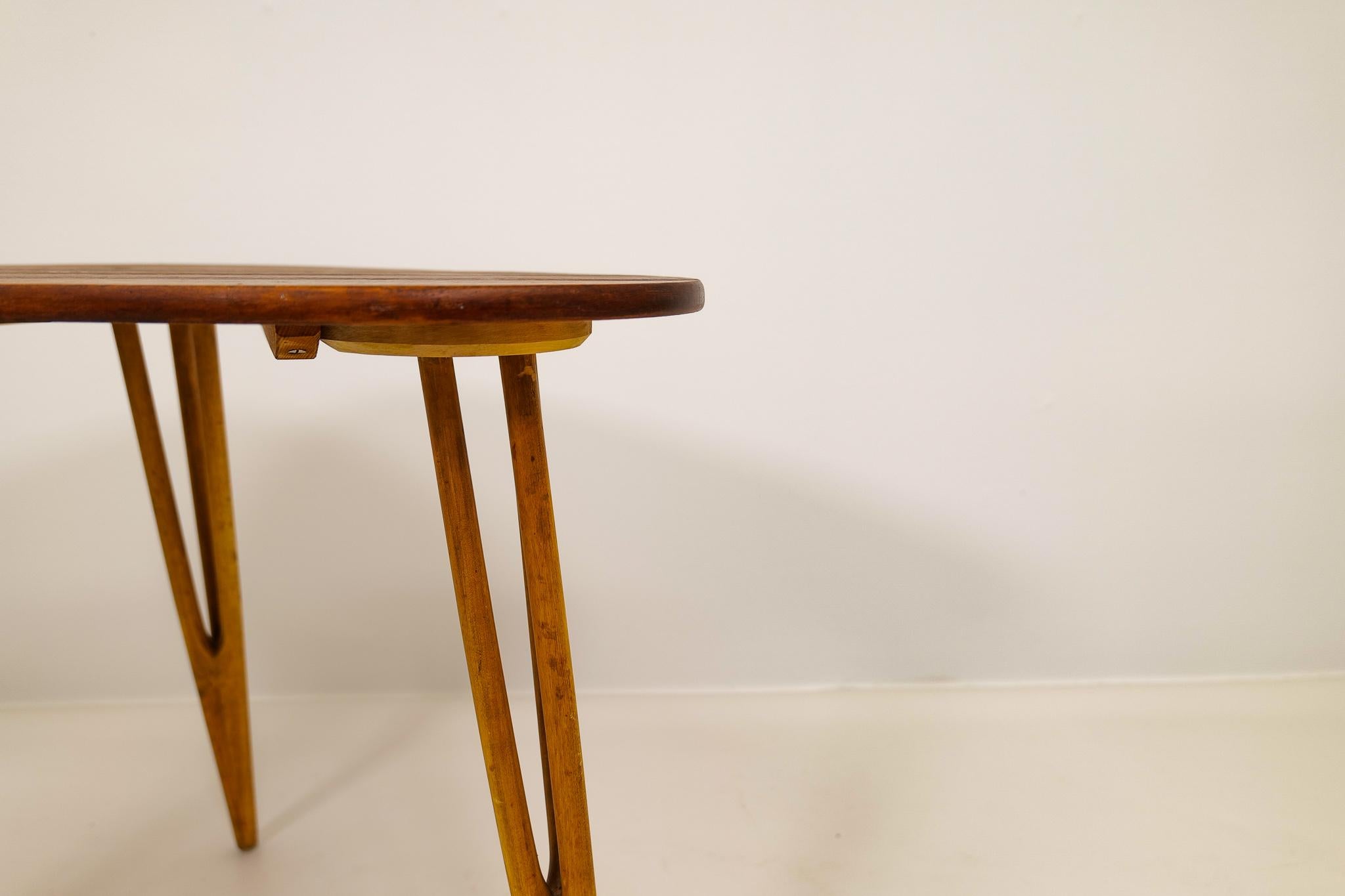 Swedish Modern Unique Coffee Table by Bo Fjaestad, Sweden, 1950s For Sale 3