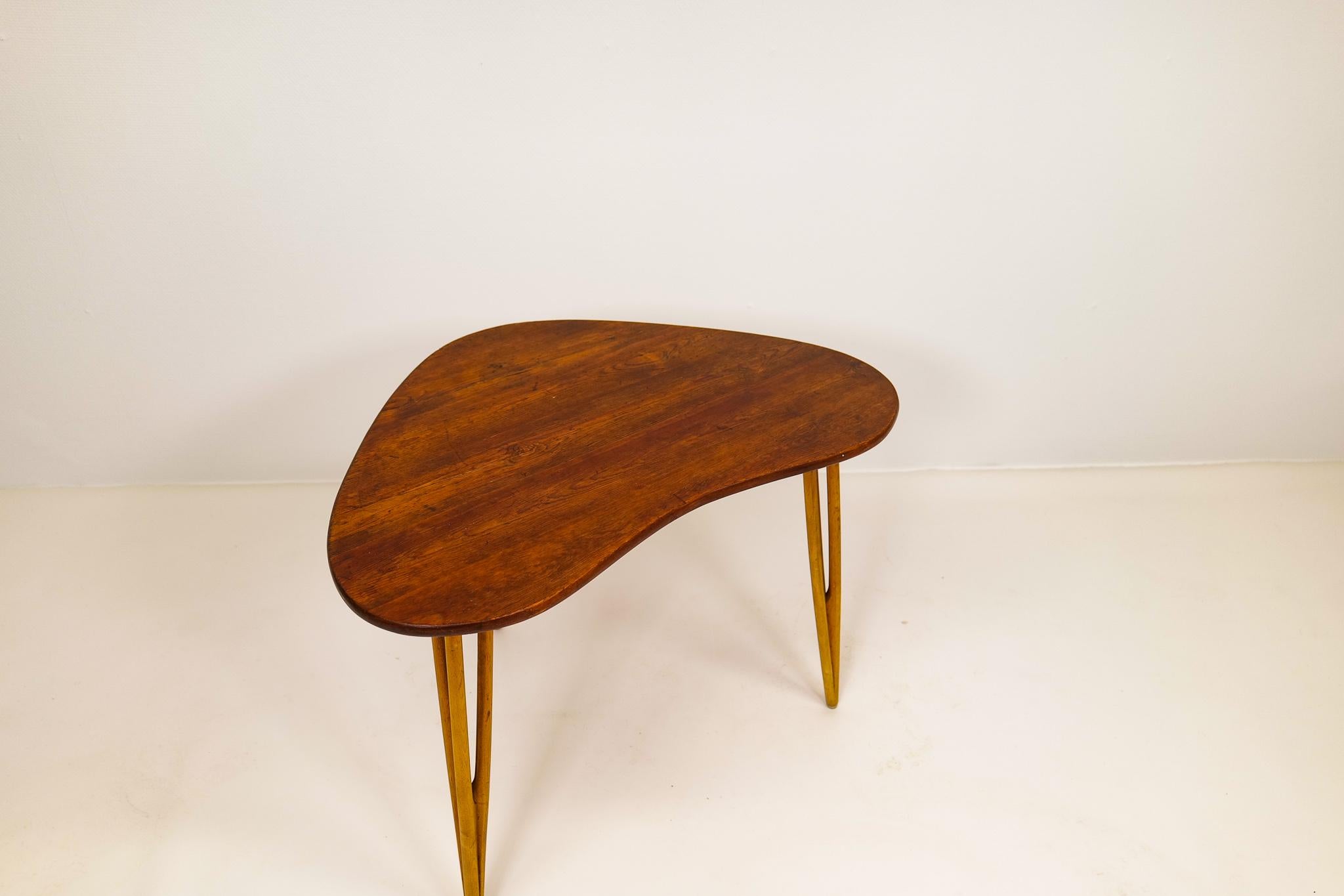 Mid-Century Modern Swedish Modern Unique Coffee Table by Bo Fjaestad, Sweden, 1950s For Sale