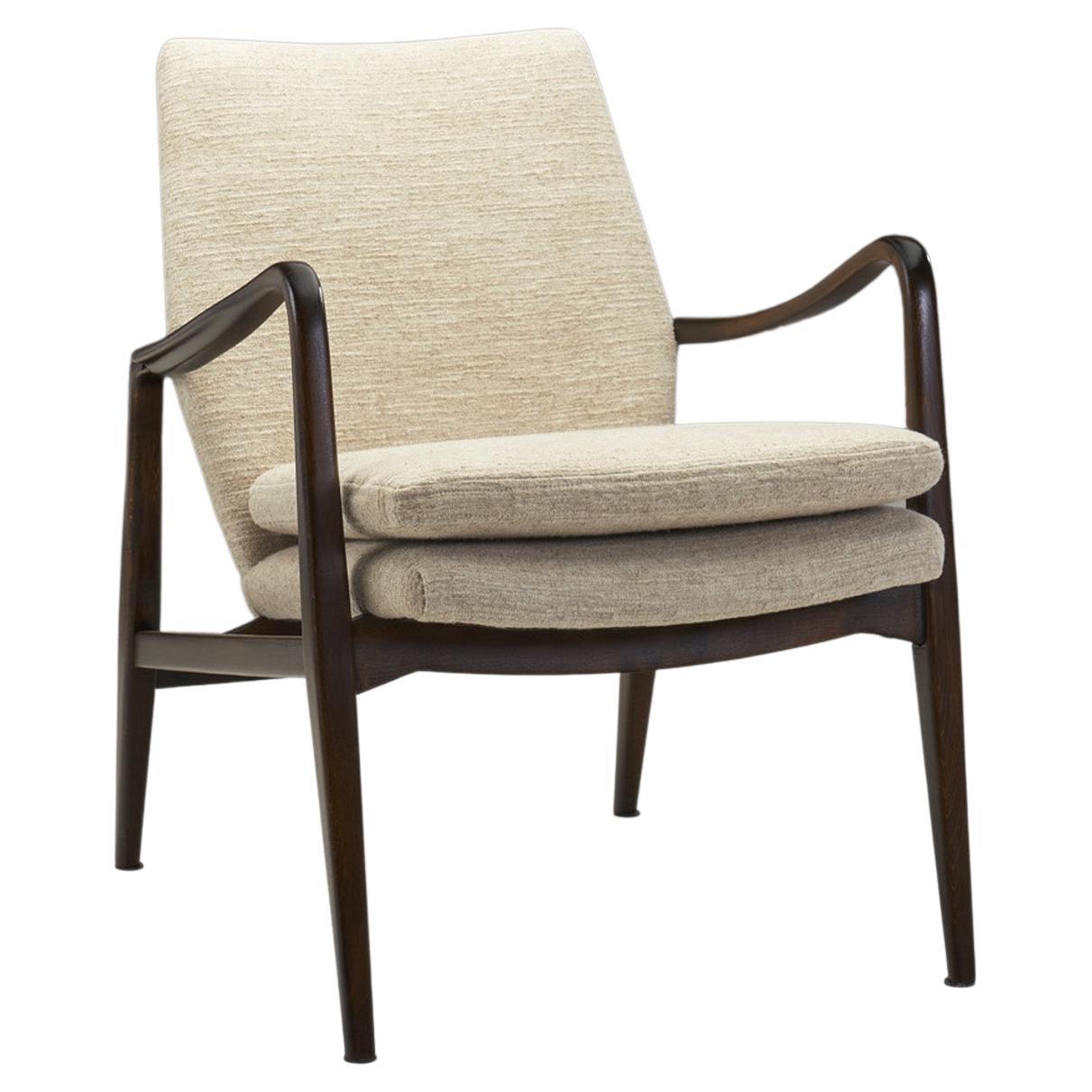 Swedish Modern Upholstered Armchair by Axel Larsson 'Attr.', Sweden, Ca 1950s For Sale