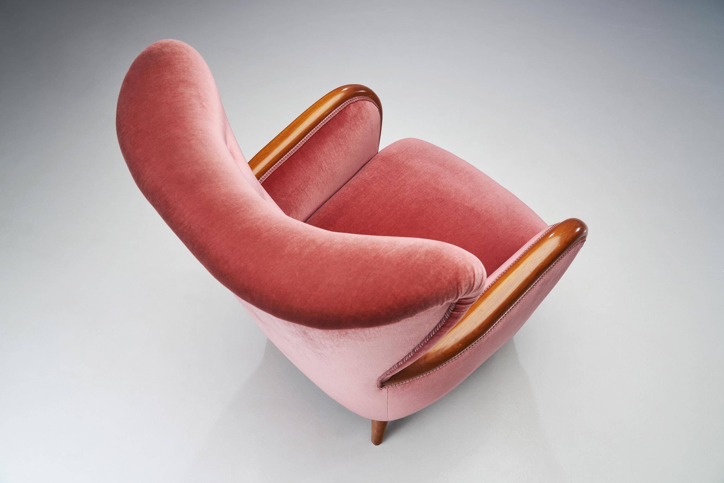 Milieu du XXe siècle Fauteuils rembourrés suédois modernes, Suède, années 1940 en vente