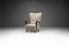 Swedish Modern Upholstered Lounge Chair, Sweden, 1940s