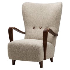 Swedish Modern Upholstered Lounge Chair, Sweden, 1940s