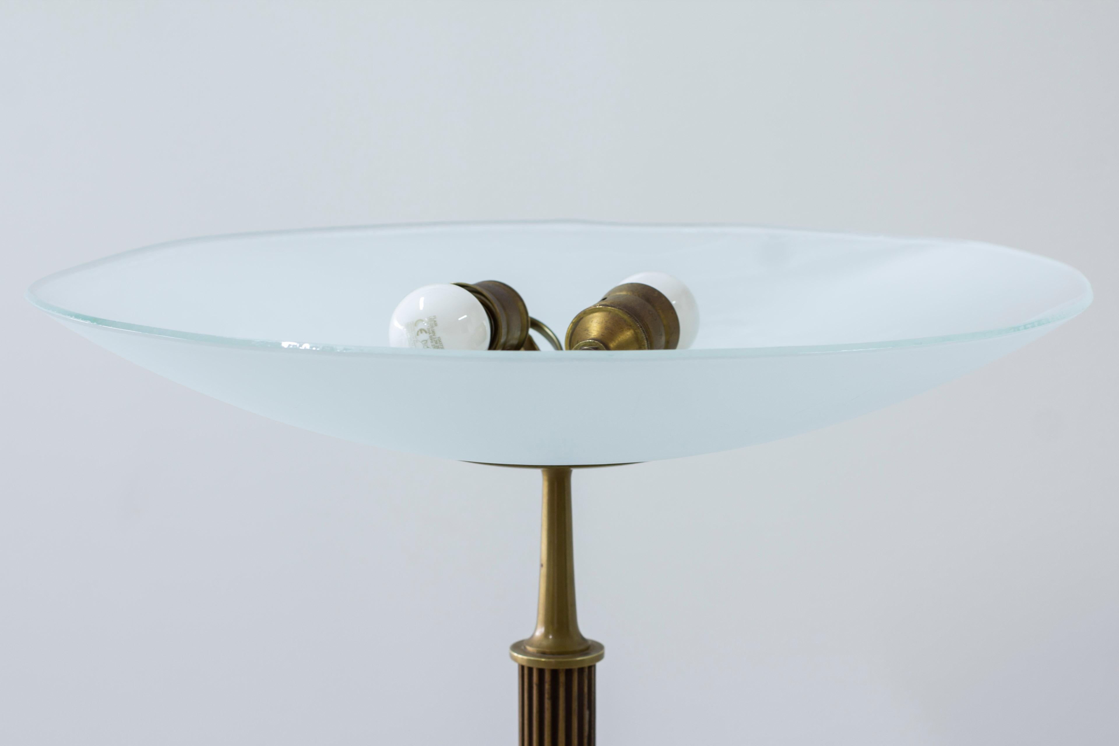 Swedish Modern uplight floor lamp model 2614 by Bröderna Malmströms For Sale 6