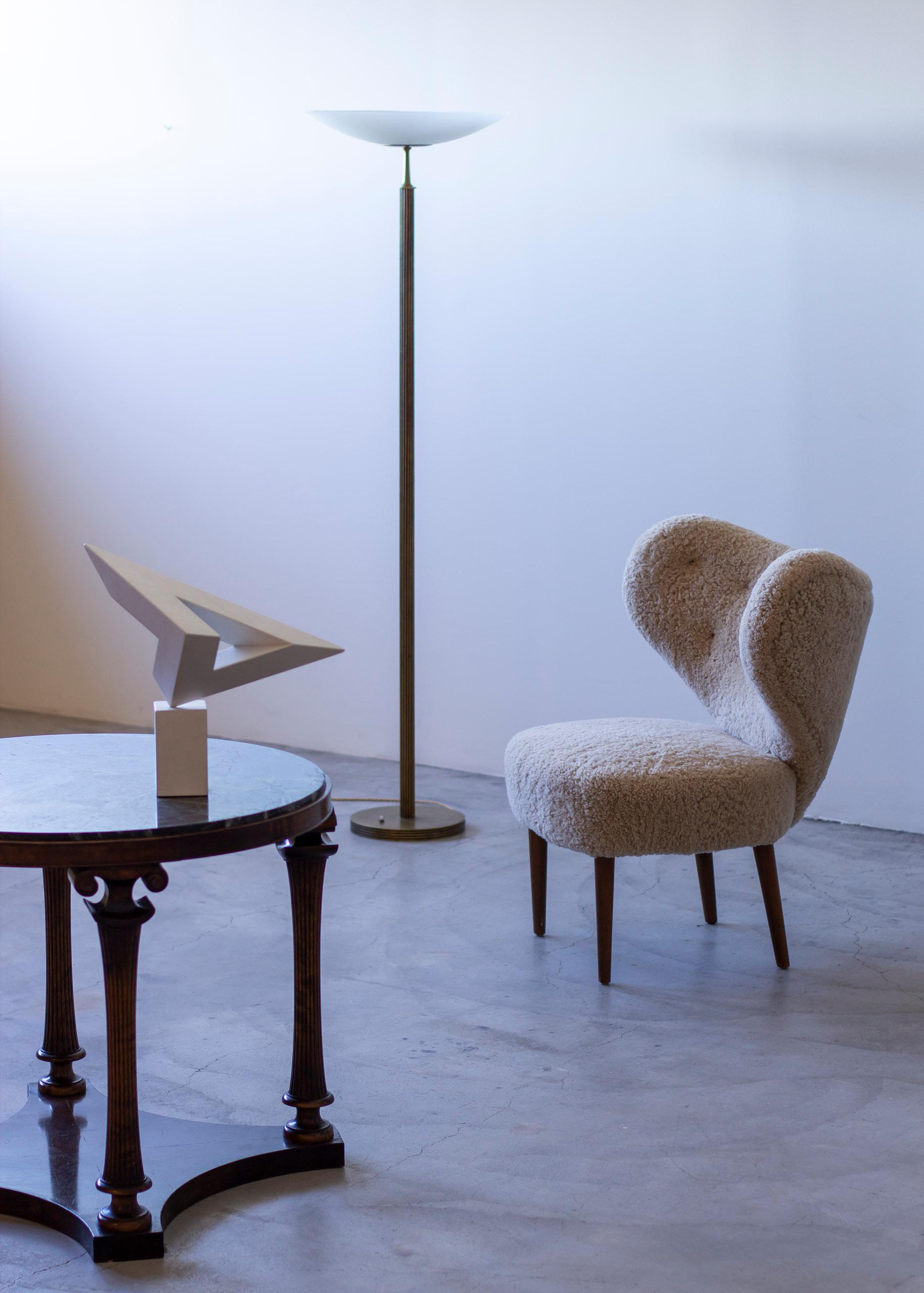 Swedish Modern uplight floor lamp model 2614 by Bröderna Malmströms For Sale 12