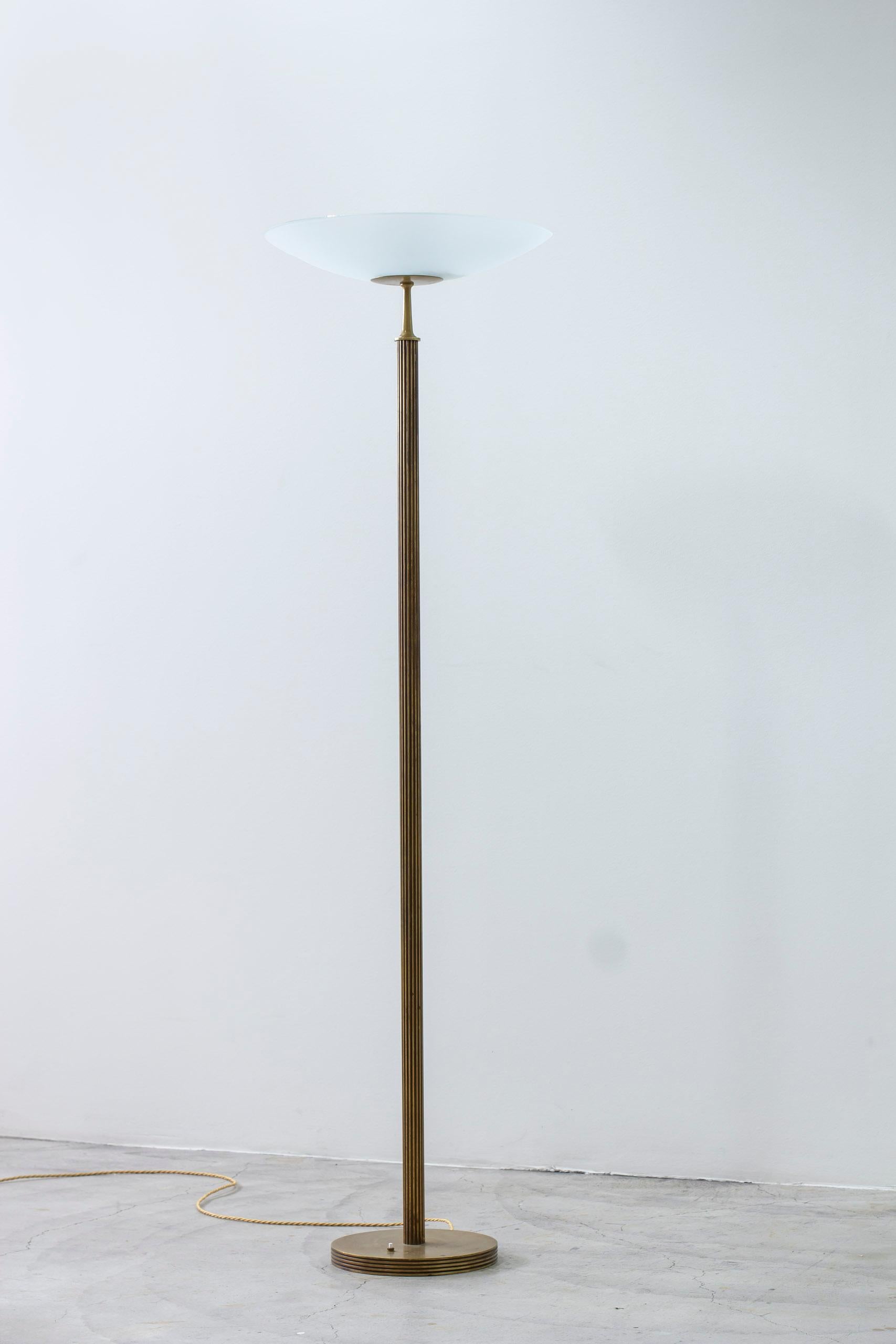 Scandinavian Modern Swedish Modern uplight floor lamp model 2614 by Bröderna Malmströms For Sale