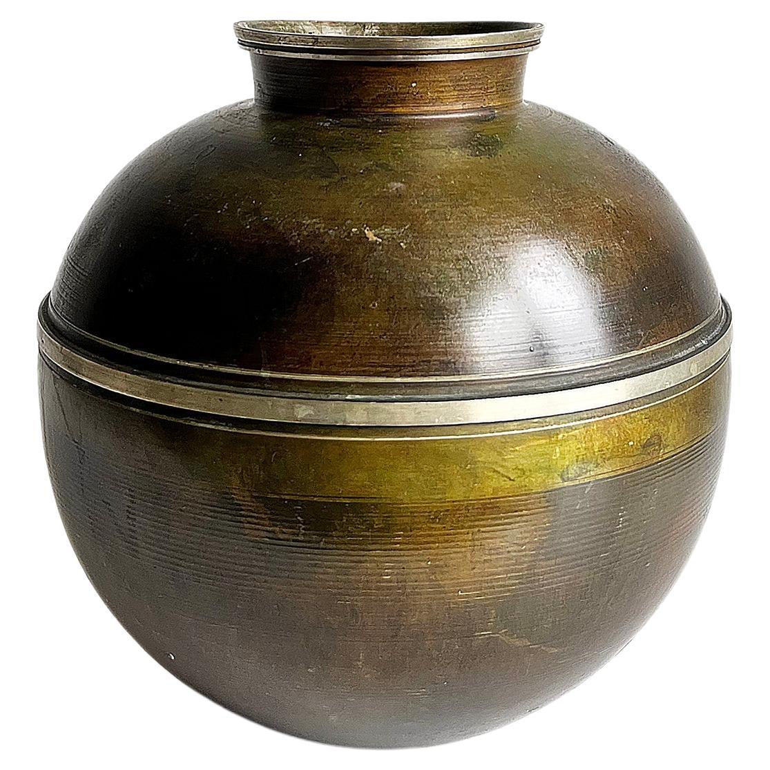 Swedish Modern Vase from Birka Metall, circa 1930s-40s For Sale