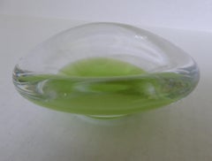 Swedish Modern Vicke Lindstrand Small Sommerso Bowl for Kosta, 1960s