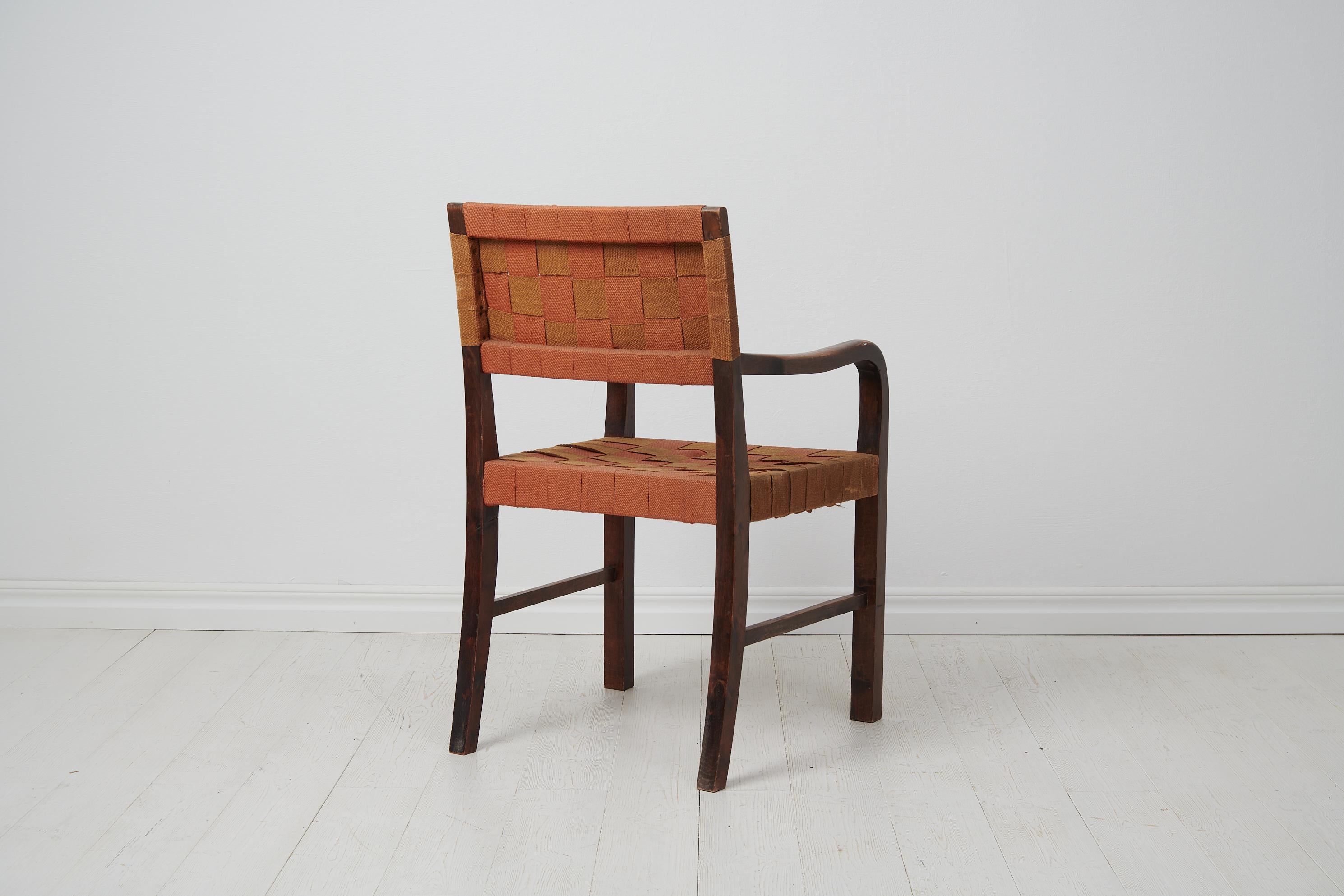Swedish Modern Vintage Armchair, 1920 to 1930 In Good Condition For Sale In Kramfors, SE