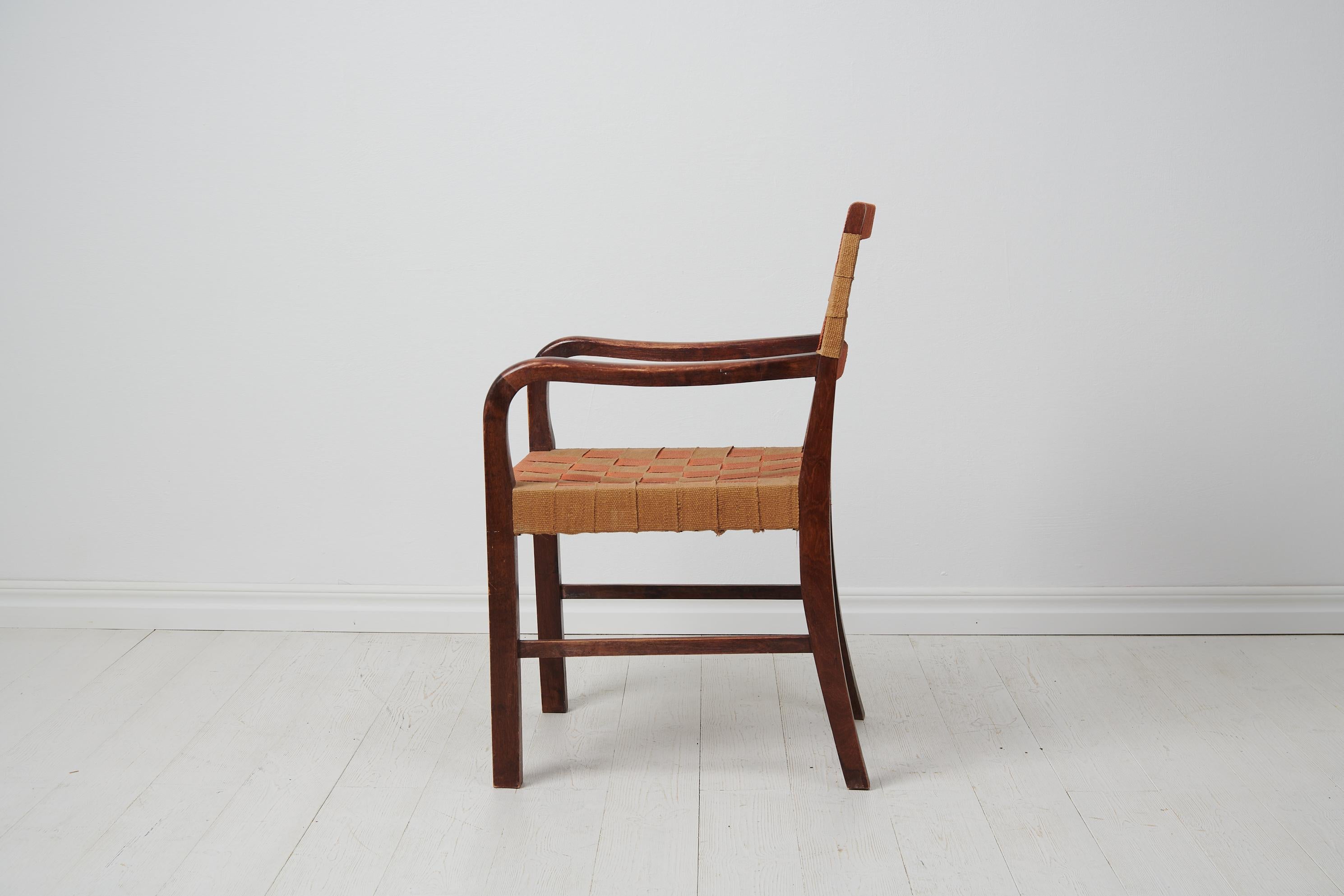 20th Century Swedish Modern Vintage Armchair, 1920 to 1930 For Sale