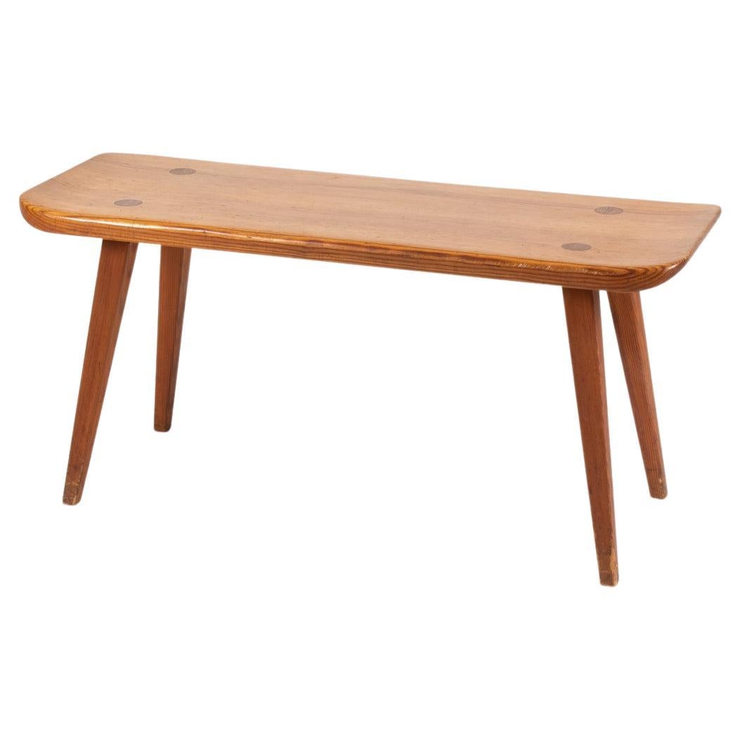 Swedish Modern "Visingsö" Bench in Pine by Carl Malmsten, c. 1960's For Sale