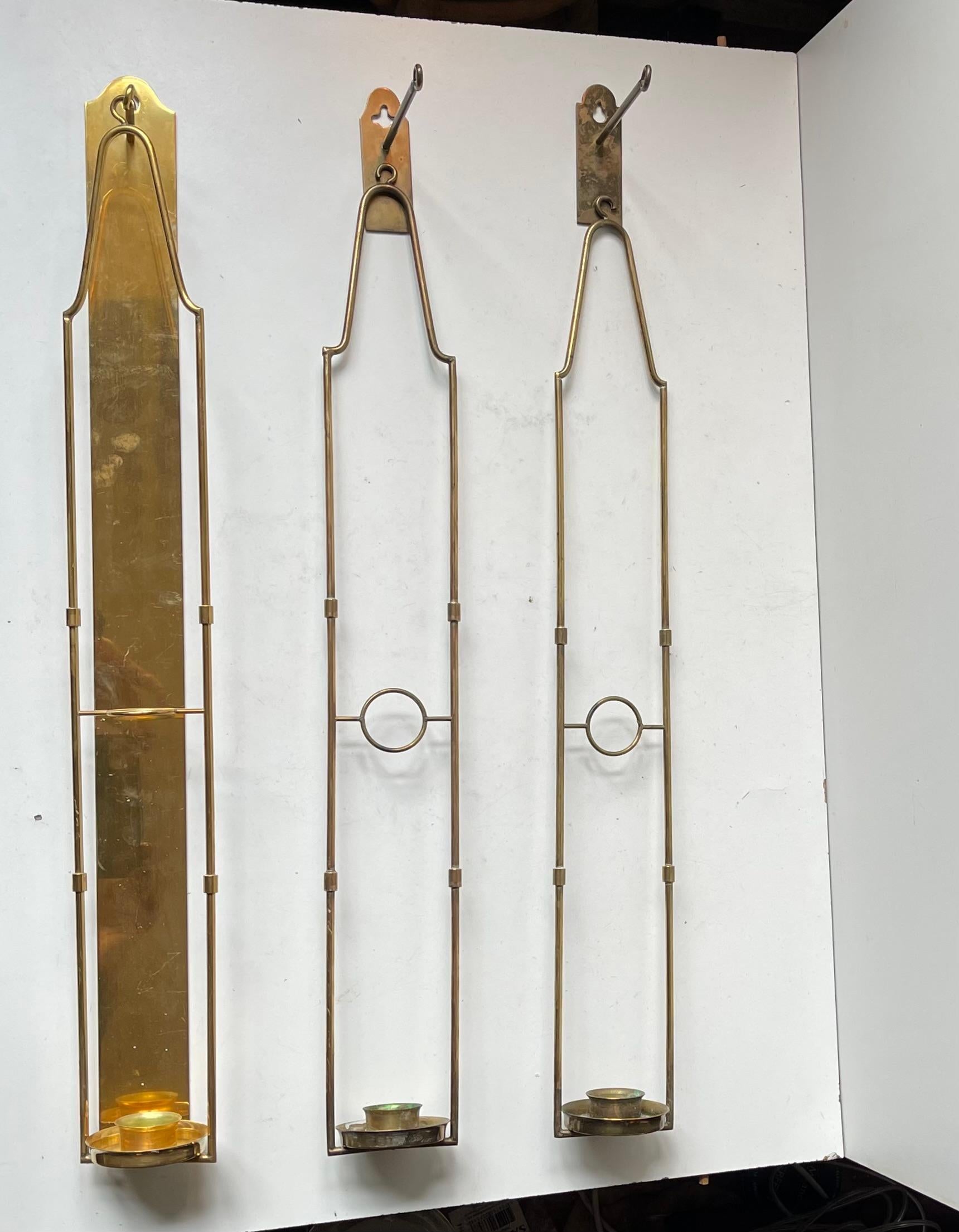 Schwedische Moderne Wandleuchter - Wandleuchter aus Messing, 1950er Jahre im Zustand „Gut“ im Angebot in Esbjerg, DK