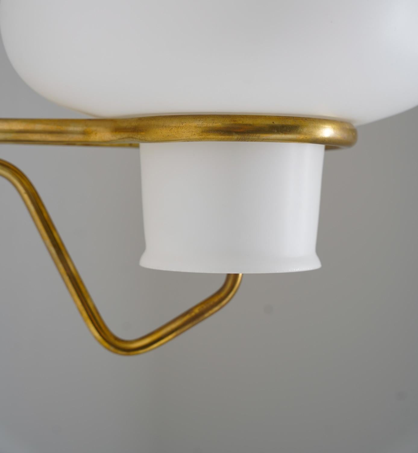 Opaline Glass Swedish Modern Wall Lamps by Gunnar Asplund for ASEA