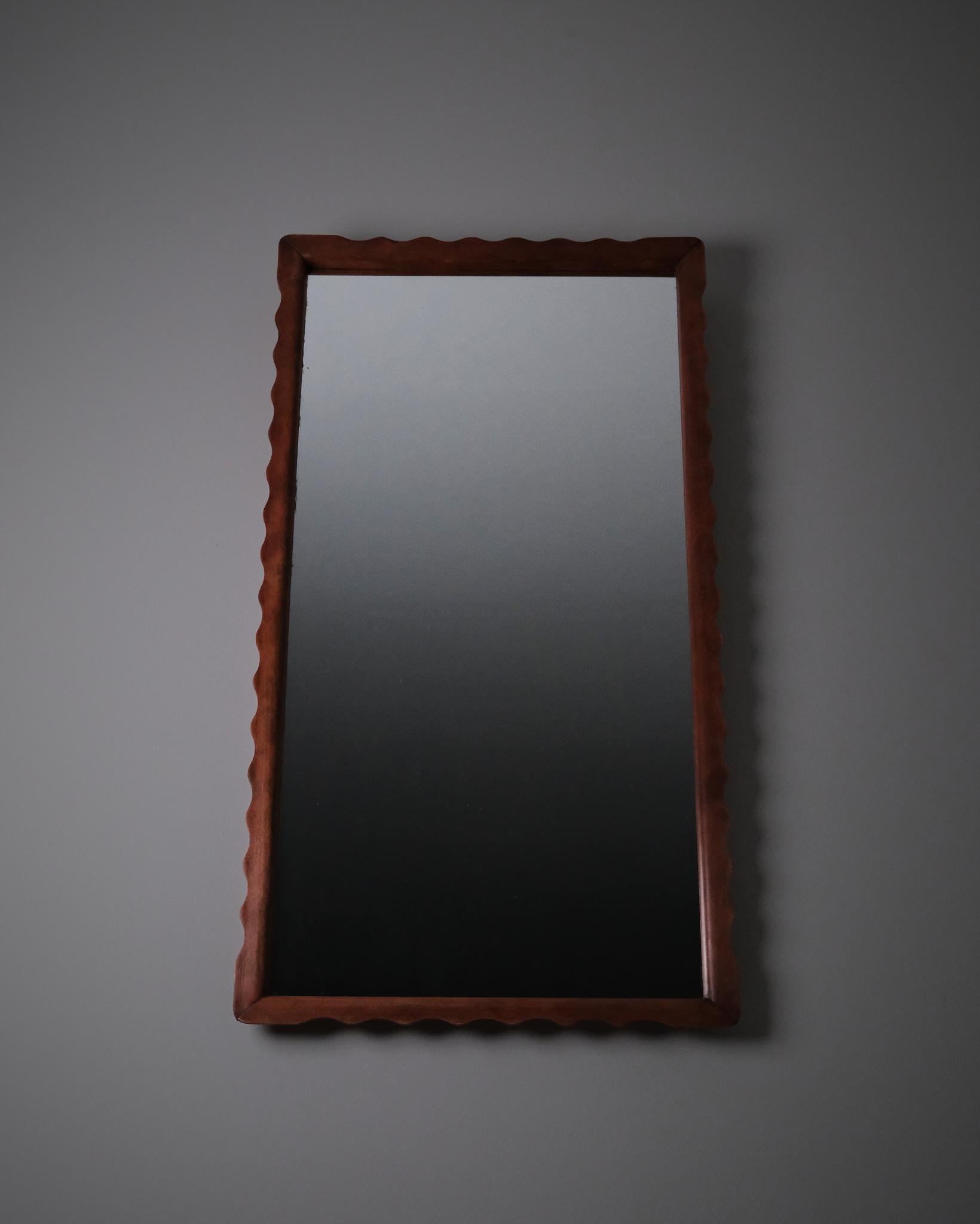 Scandinave moderne Miroir mural moderne suédois par Fröseke, années 1940 en vente